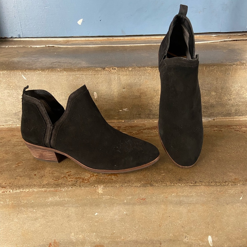 Sam Edelman Black Suede Ankle Boots